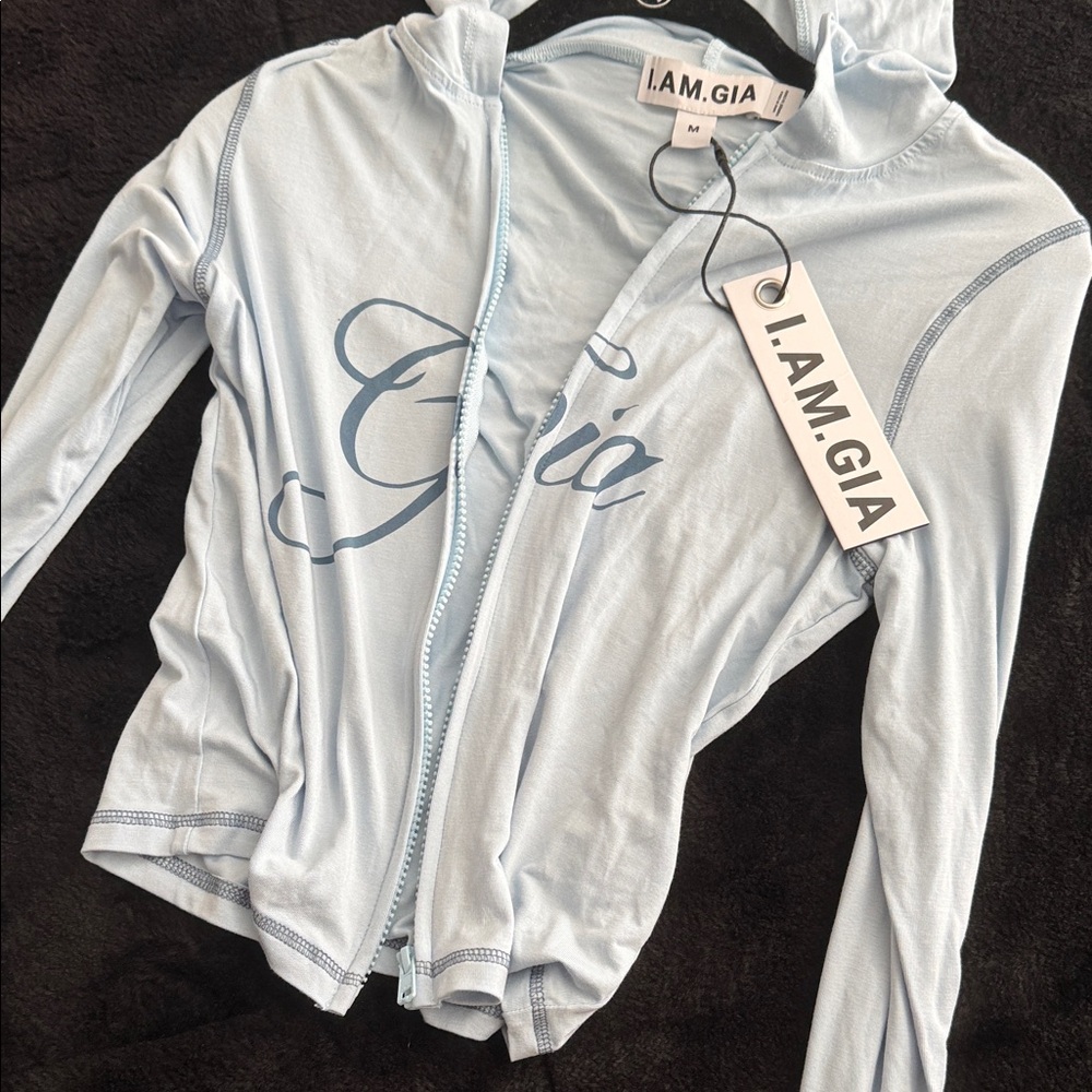 I.AM.GIA Sky Blue Hoodie with Zip